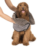 The Dirty Dog Shammy by Dog Gone Smart. Super Absorbent Microfiber Towel. Quickly Dry your Dog! Two hand pocket design