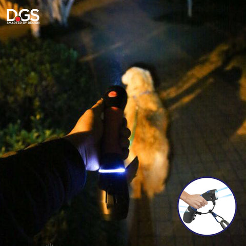 Gismo LED Rechargeable flashlight with front and rear light. Keep your self and your dog safe at night.